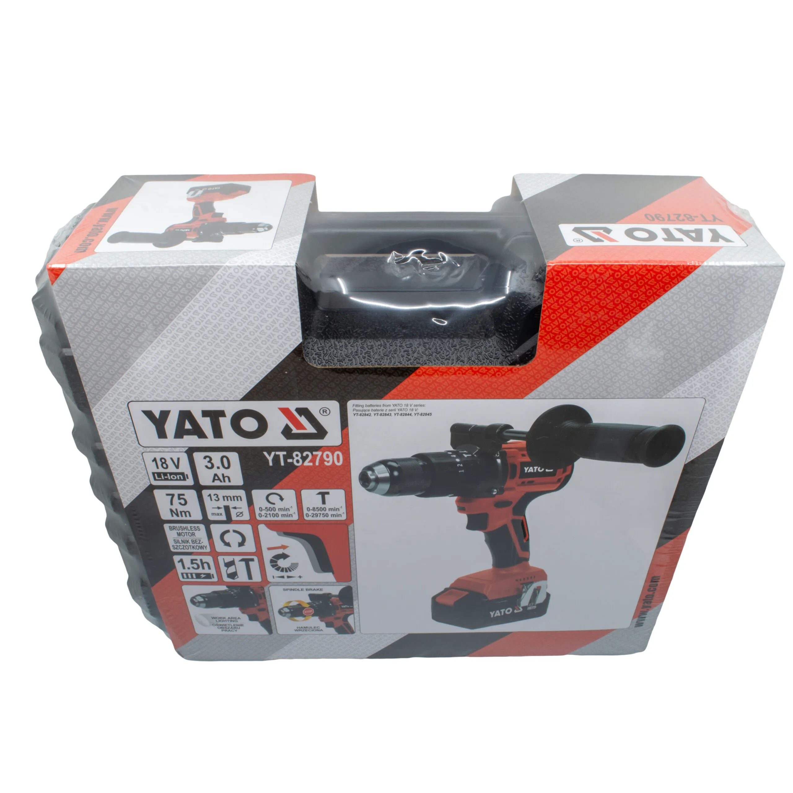 Yato Akkuiskuporakone 18V 75Nm + 3 AH akku ja laturi sarja