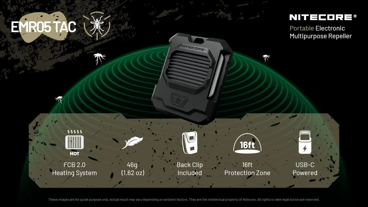 Nitecore EMR05 TAC musta hyttyskarkoitin