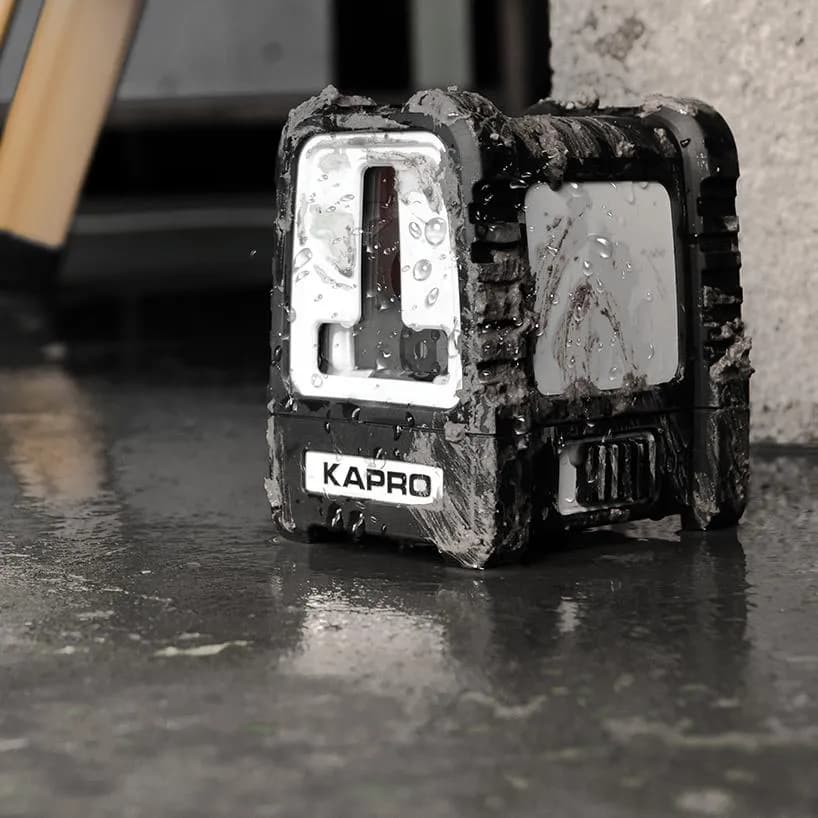 Ristilaser Kapro 870G vihreä, 1P + 1 V, IP65 suojattu runko