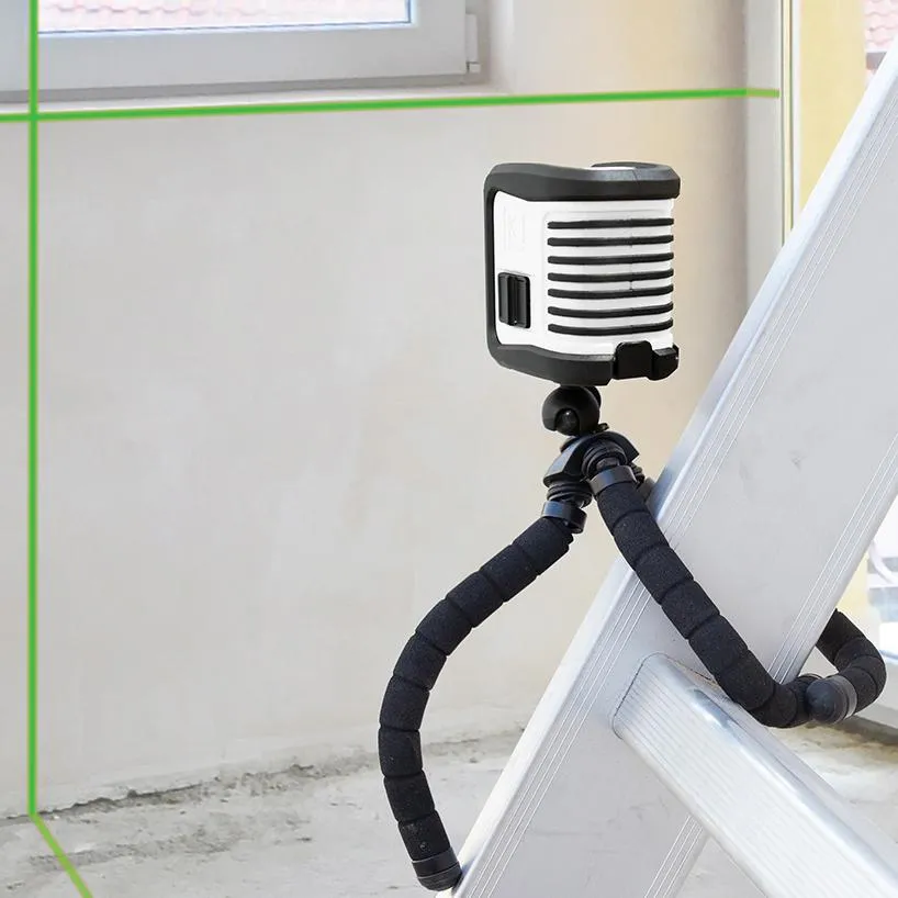 Ristilaser Kapro Bambino 842G, 1P+1V,vihreä, taipuva kolmijalka