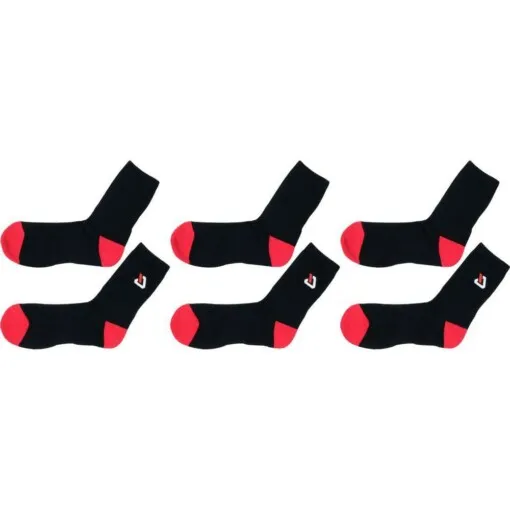 Työsukka 3-paria musta hengittävä