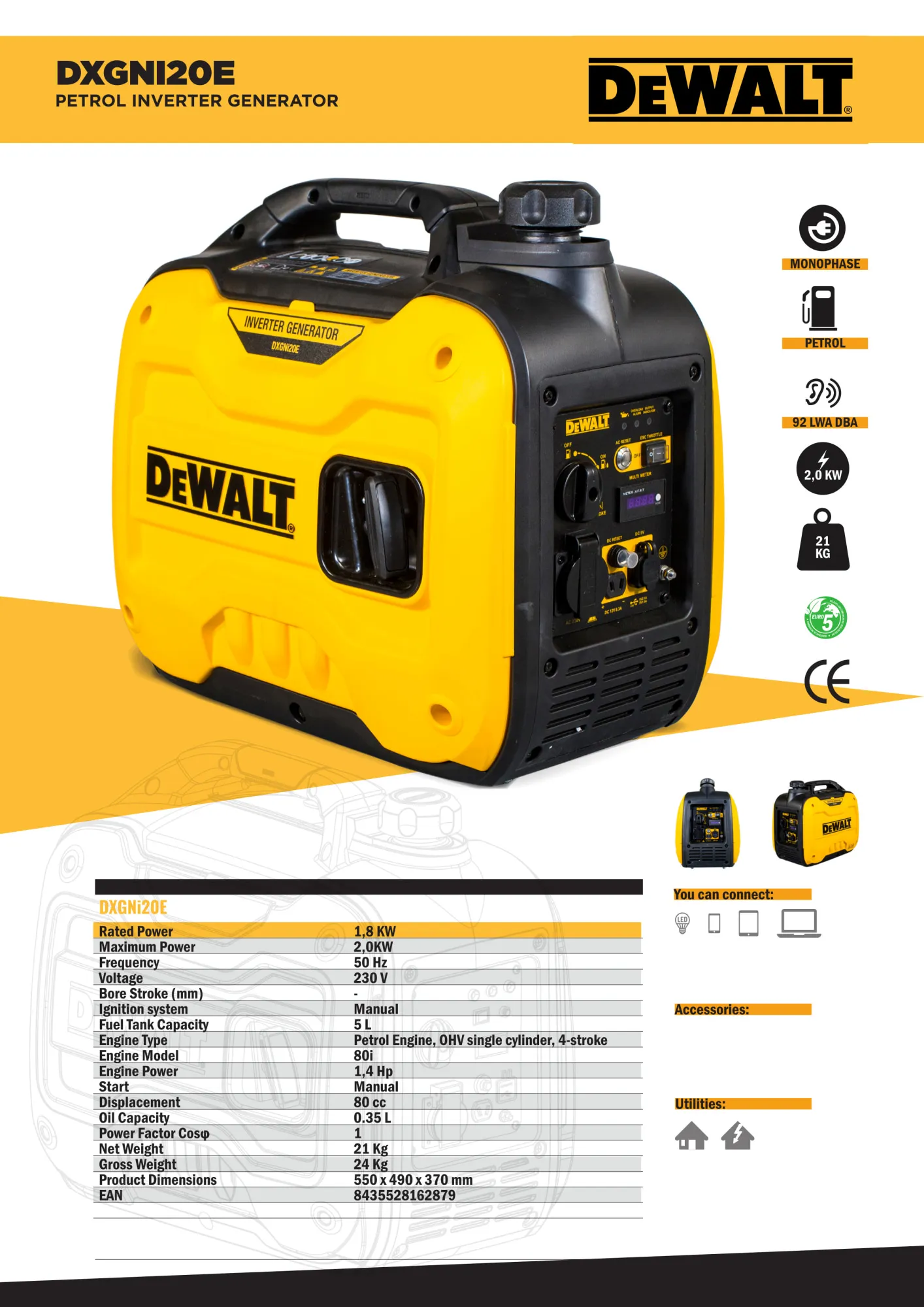 DeWalt DXGNi20E aggregaatti 4