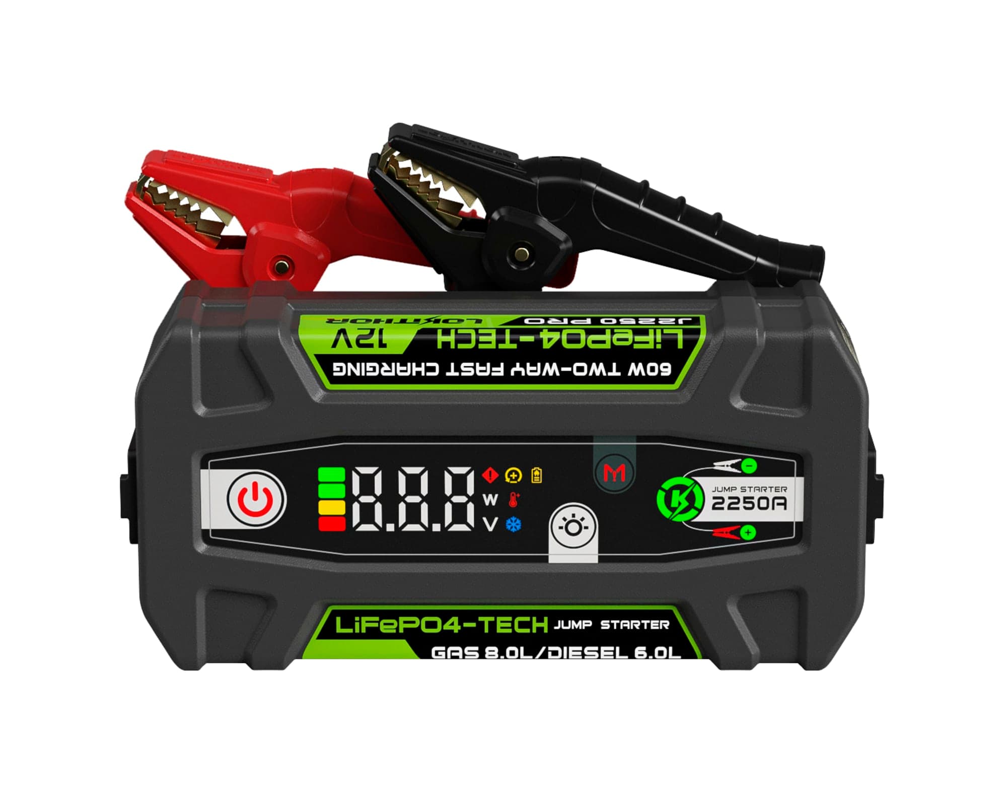 Lokithor J2250 12 V 51,2 Wh 2250 A LiFePo4 apukäynnistin / virtapankki