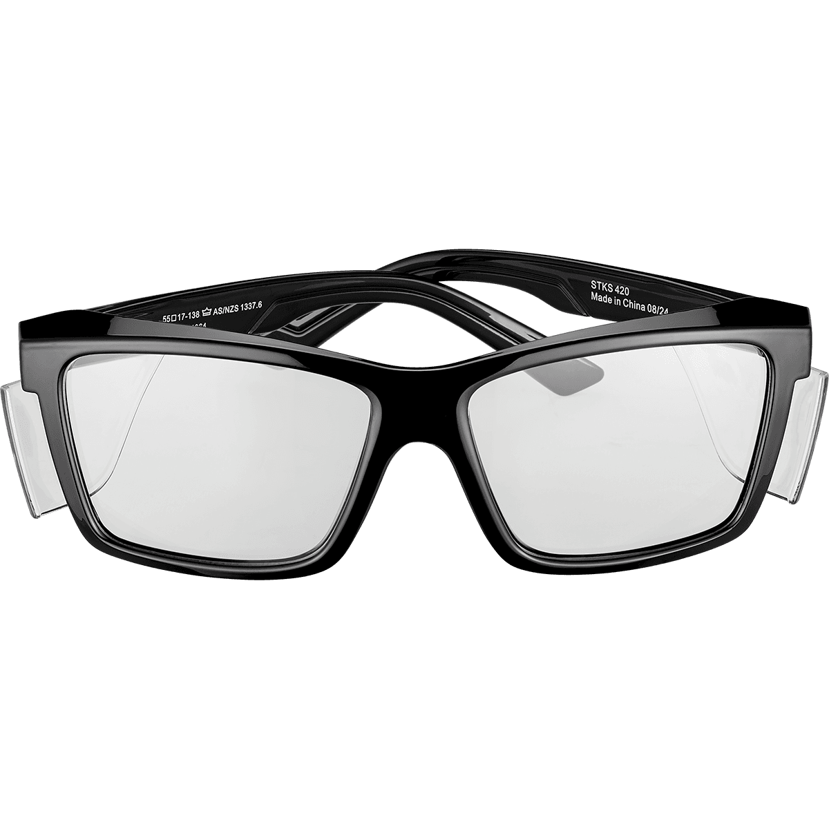 STKS 420 suojalasit shiny musta kirkas 2