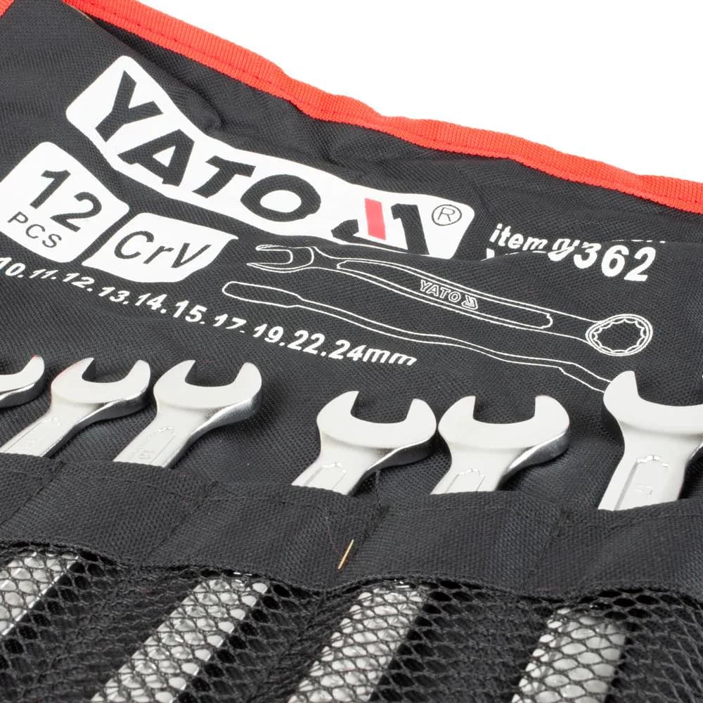 Yato Kiintolenkkisarja CrV 8-24 mm 12-osaa, DIN3113