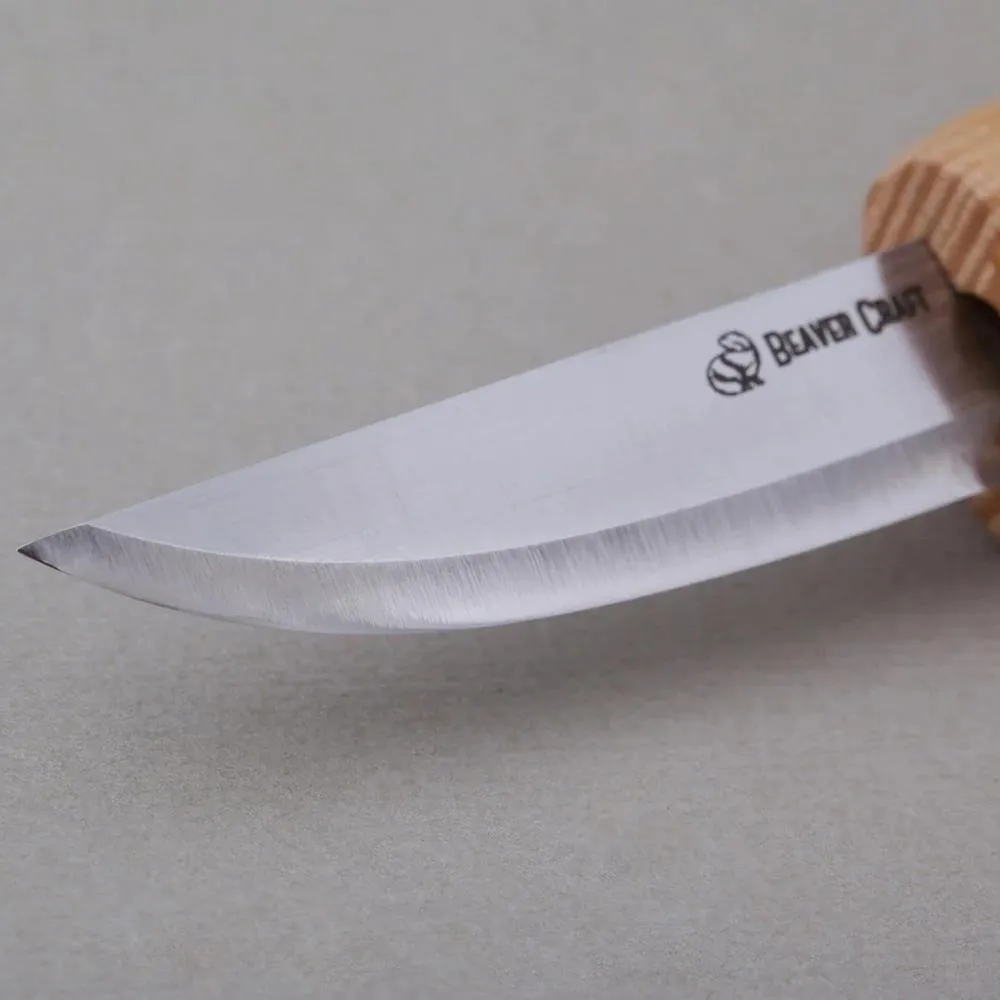 BeaverCraft vuolupuukko 60 mm, tamminen muotoiltu kahva 2