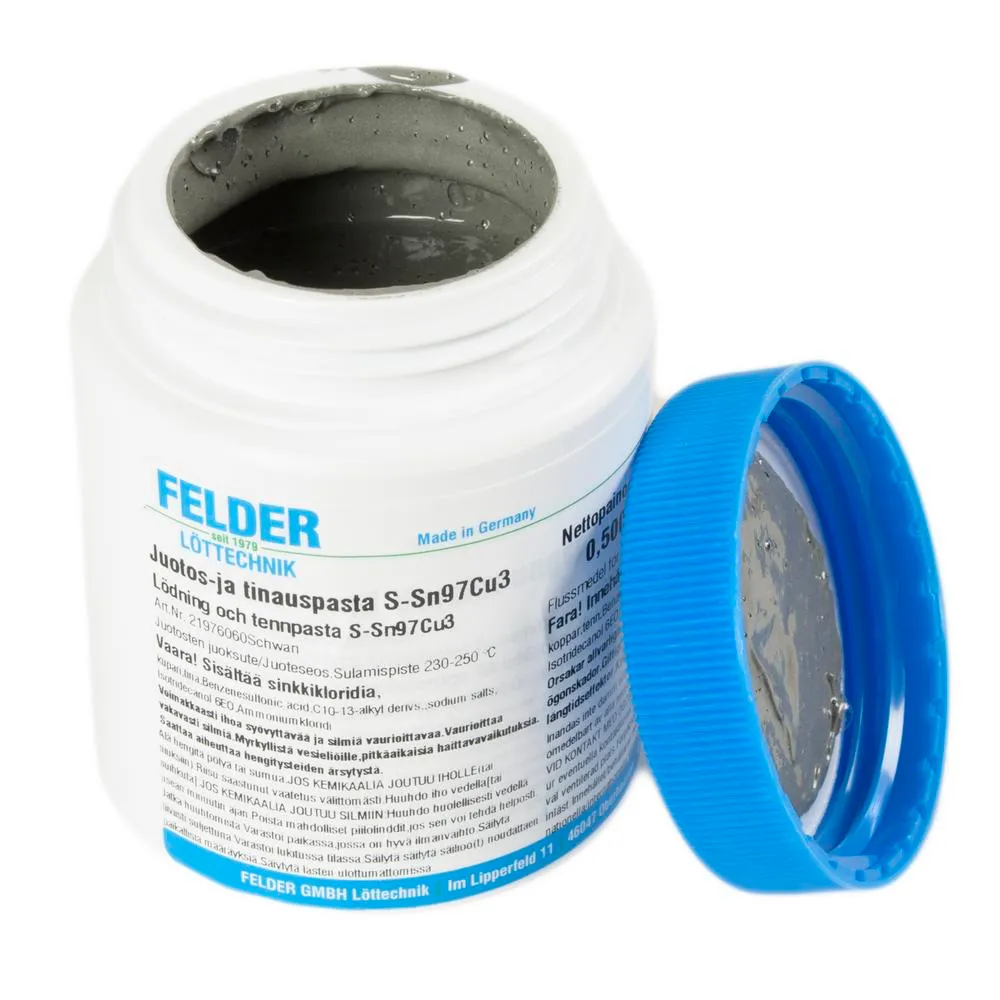 Juotospasta lyijyttömälle tinalle DIN EN 29453 500G 1