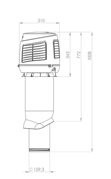 TULOILMAPUTKI VILPE INTAKE 160/ER/700 HARMAA 3