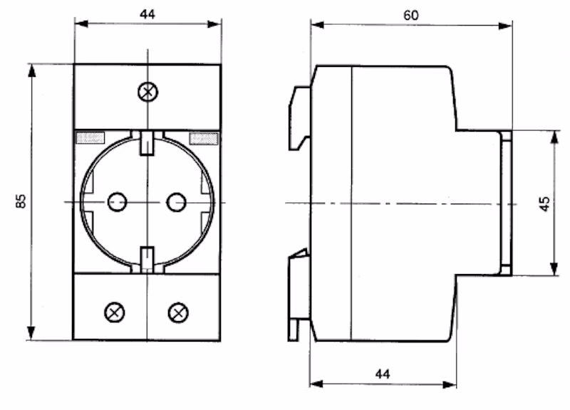 PISTORASIA ABB M1173 16A 250V DIN 35mm IP20