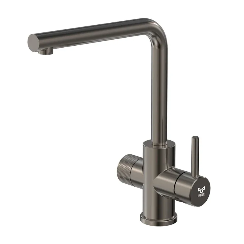 INOX by Tammiholma Q1 keittiöhana L-putkella ja APK-liitännällä 3