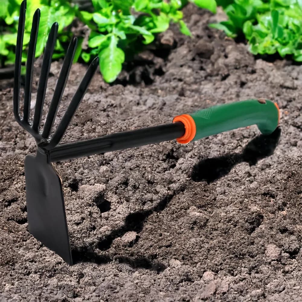 Flo Puutarhakuokka 300 mm 3-piikkiä + kuokka 3