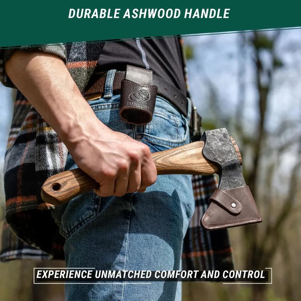 BeaverCraft Veistokirves 300 mm, nahkatuppi + vyökotelo 3