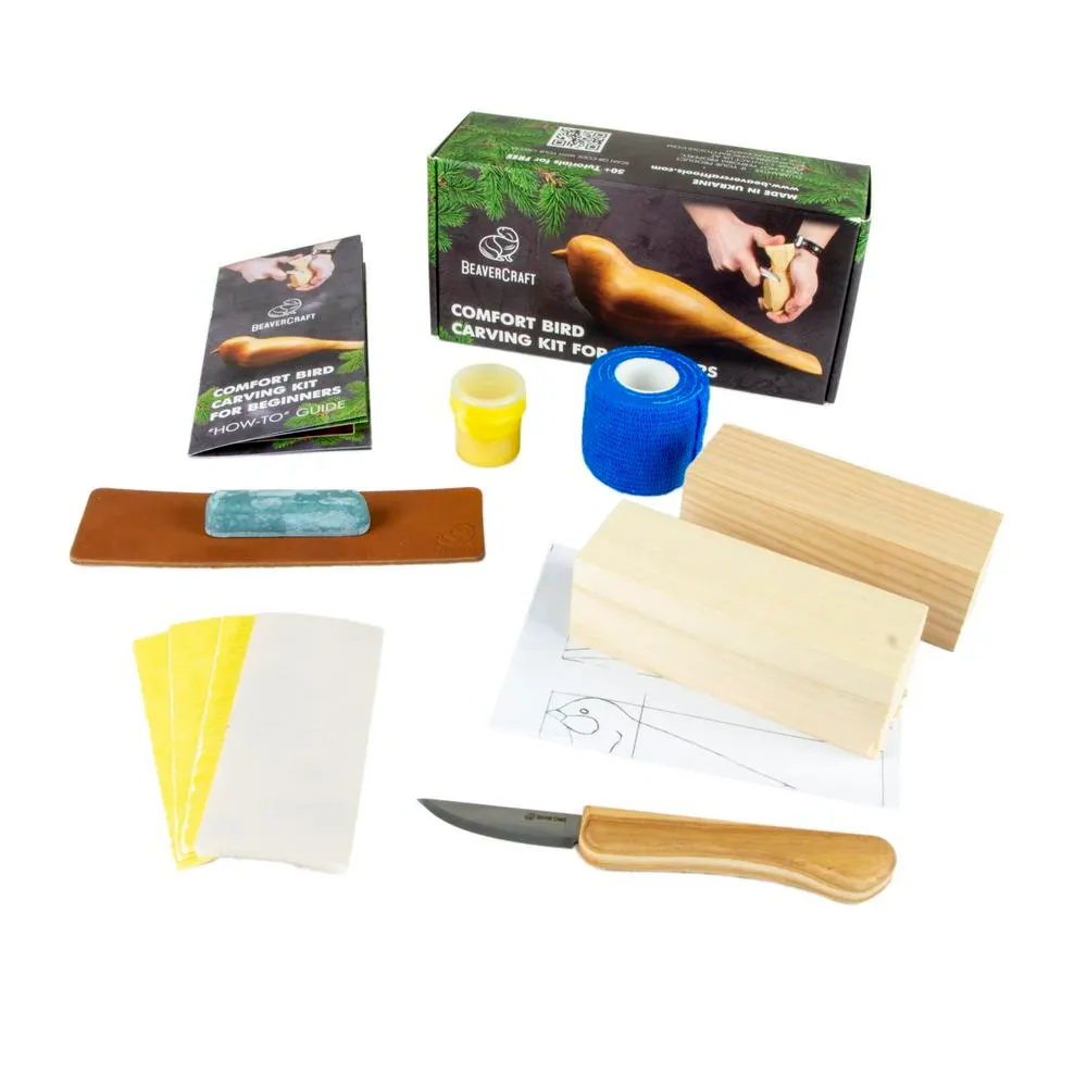 Kaiverrusveitsisarja BeaverCraft lintu, aloituspakkaus
