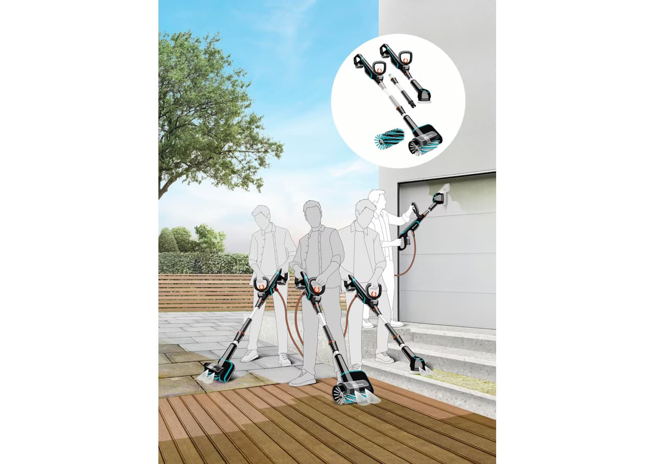 Terassipesuri AquaBrush Universal 18 V P4A Sisältää yleisharjan 5