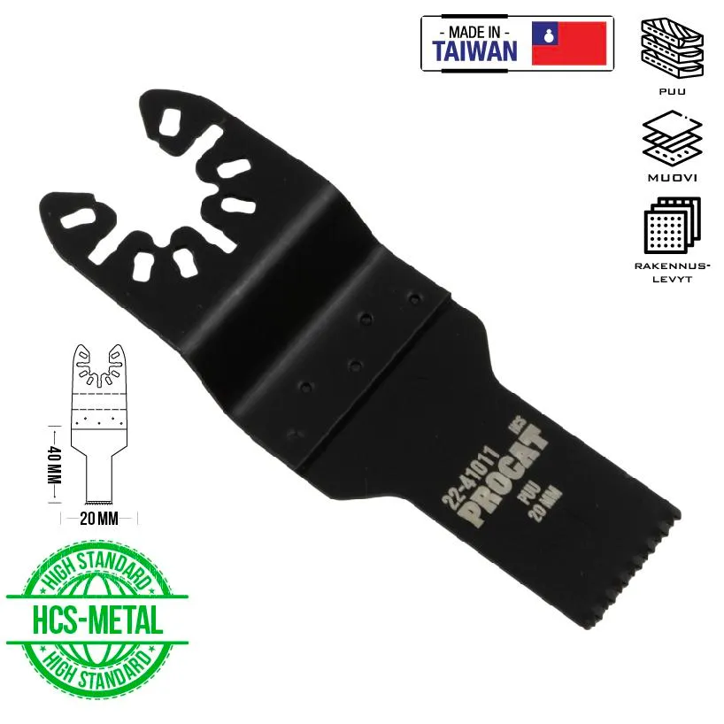 Procat Monitoimikoneen terä 20 x 40 mm HCS puulle 3