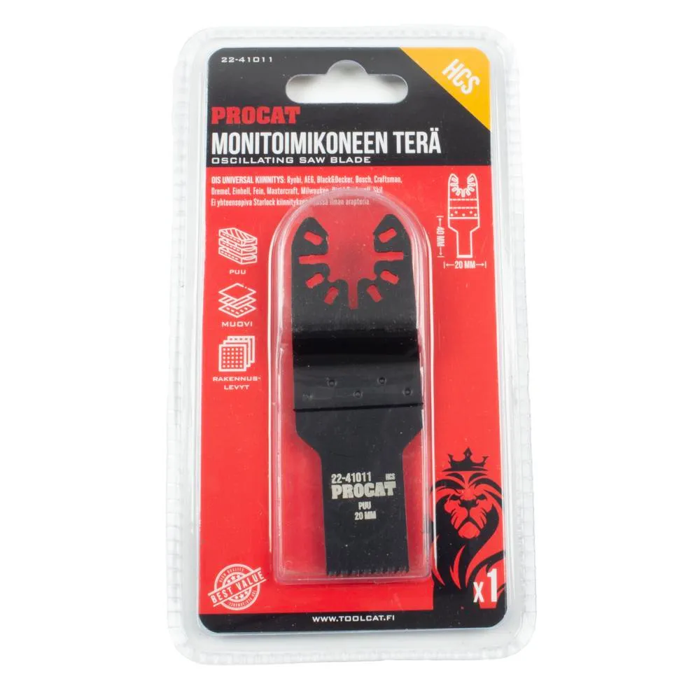Procat Monitoimikoneen terä 20 x 40 mm HCS puulle