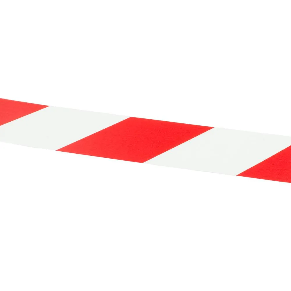 Vorel Varoitusteippi 48mm x 33m punainen/valkoinen 3
