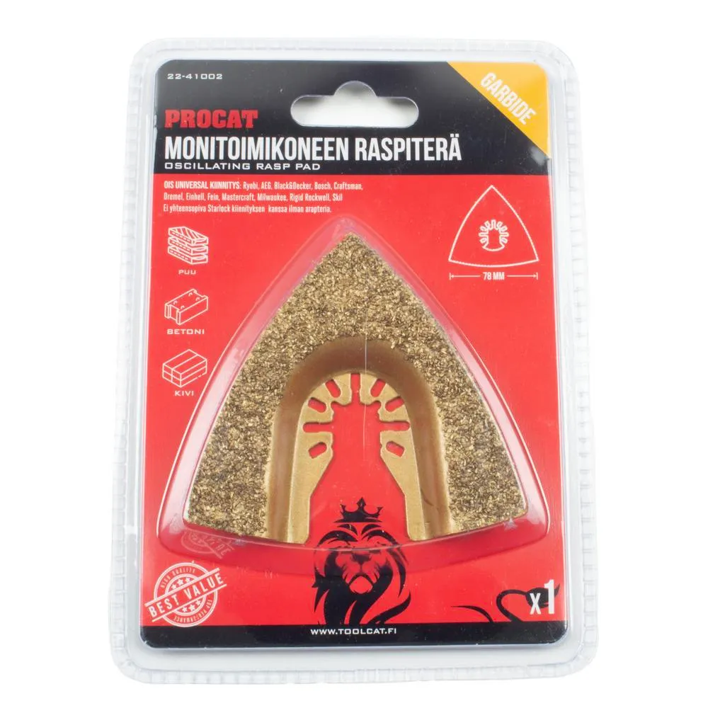 Procat Monitoimikoneen kovametalliraspi 78 mm 2