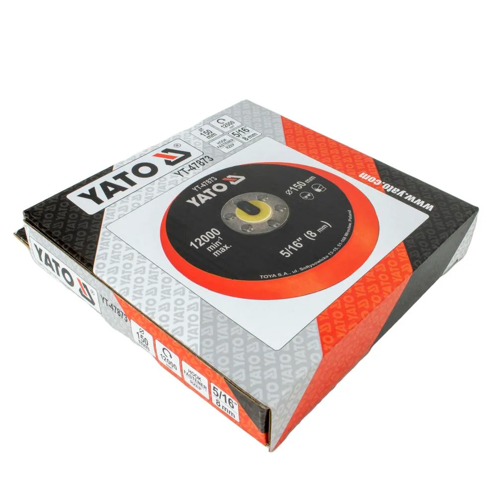 Yato Aluslaikka tarralla 150 mm M5/16 kannalla