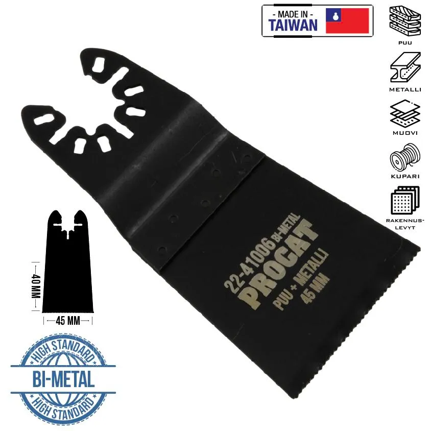 Procat Monitoimikoneen terä 45 mm BIM puu ja metalli 3