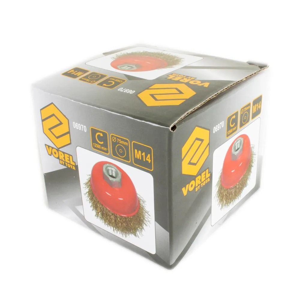 Vorel Kuppiharja M14 100 mm messinki