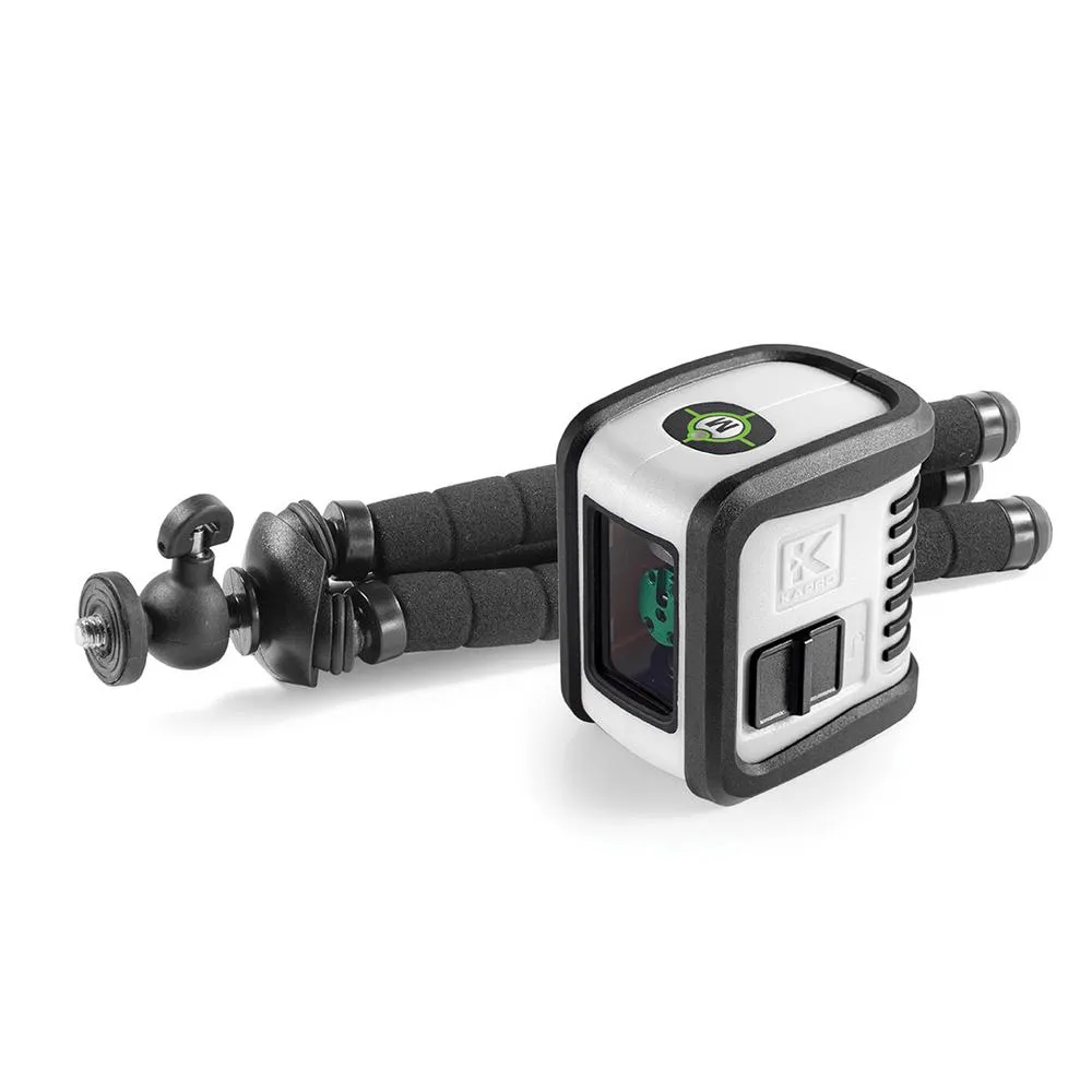 Ristilaser Kapro Bambino 842G, 1P+1V,vihreä, taipuva kolmijalka