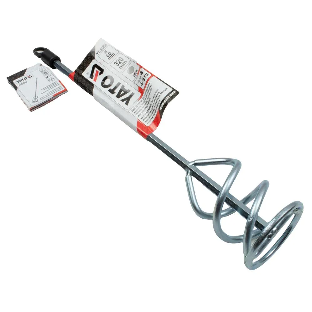 Yato Laastinsekoitin 60 x 320 mm pyöreä spiraalikierre 4-9 kg 1