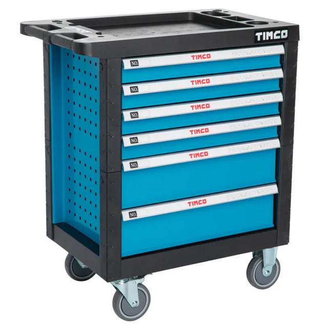 Timco 6ltk 220-osainen työkaluvaunu työkaluilla