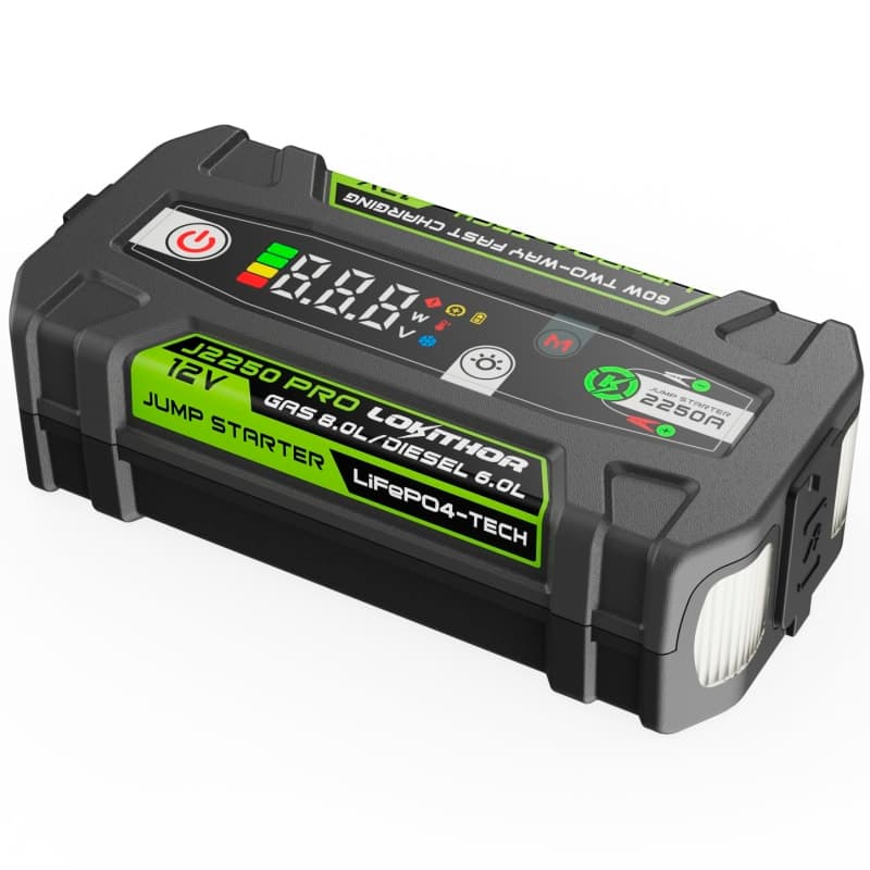 Lokithor J2250 12 V 51,2 Wh 2250 A LiFePo4 apukäynnistin / virtapankki