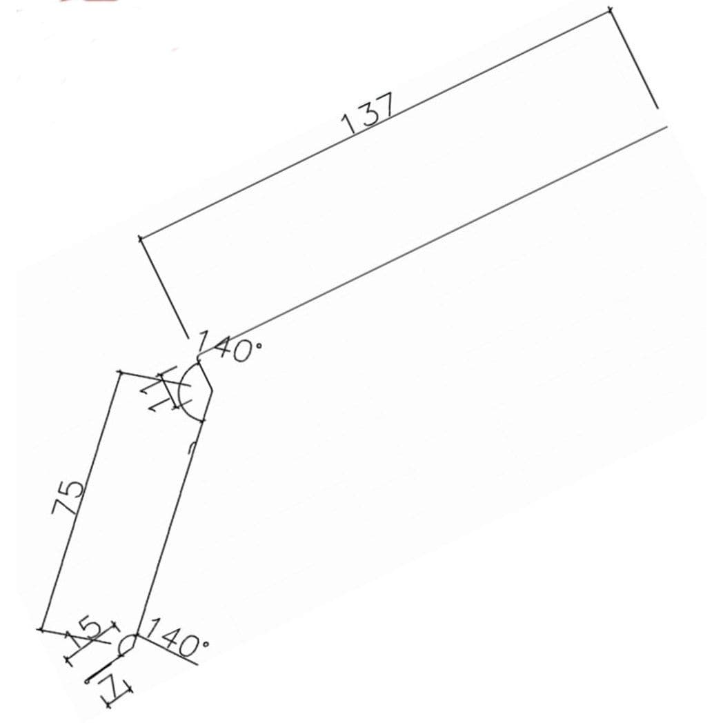 Räystäslista taittuva teräskatteille 3m Pural BT matta 4