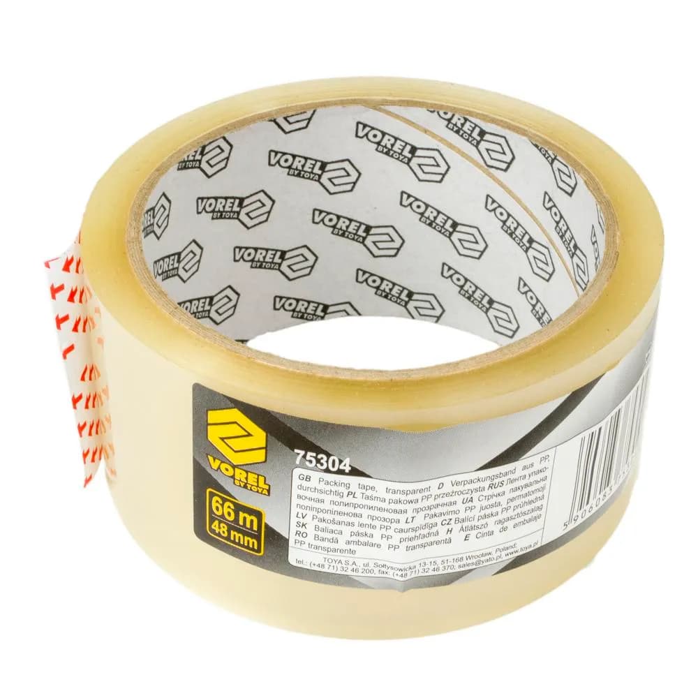 Vorel Pakkausteippi 48 mm / 66 m läpinäkyvä 1