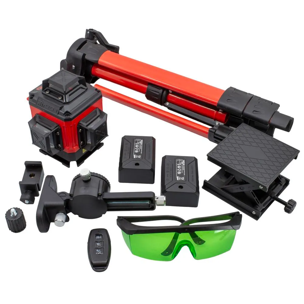 Yato Ristilasersarja 4D vihreä kolmijalka ja tarvikkeet