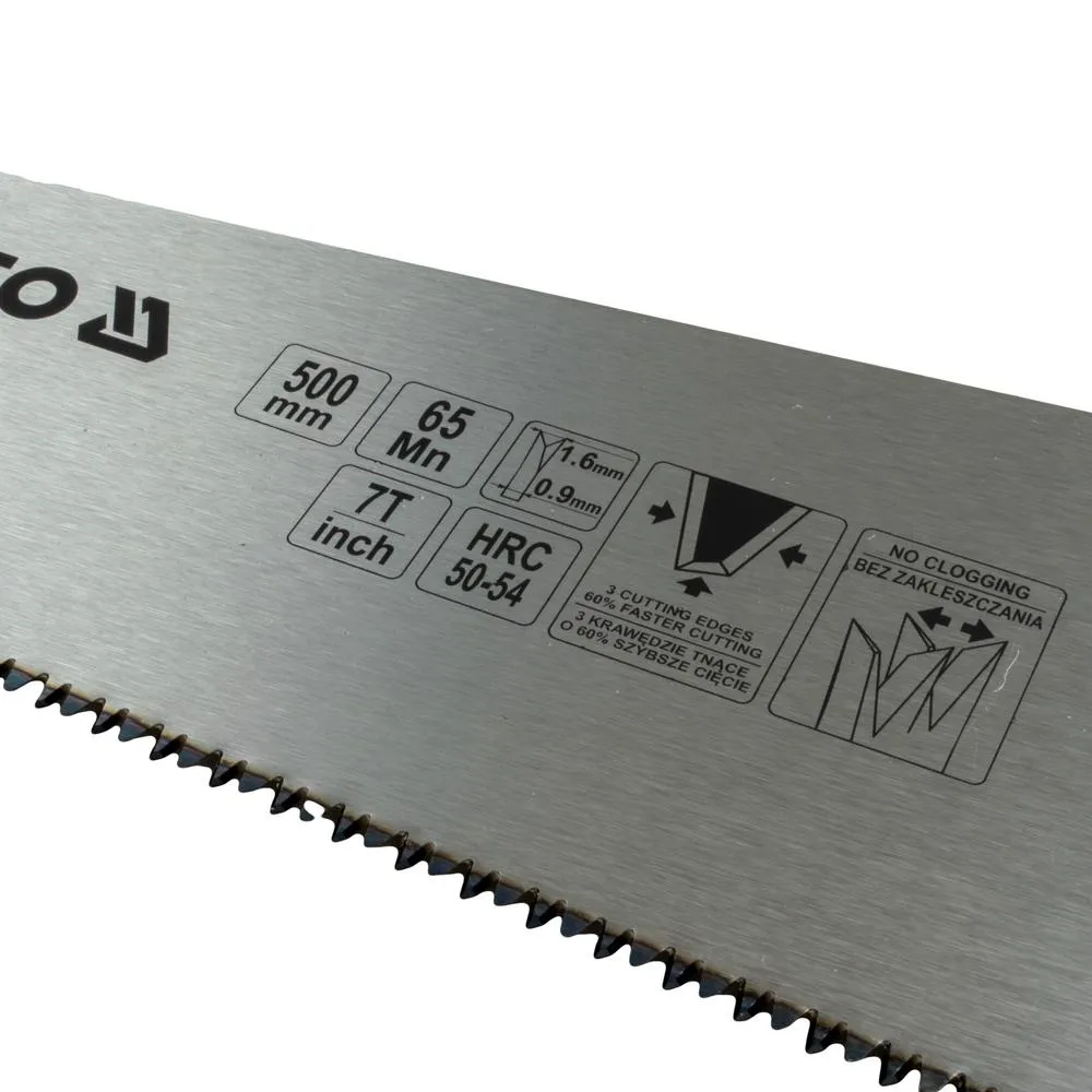 Yato Käsisaha 500 mm 7 TPI 50-54 HRC 3-leikkuuterä 5