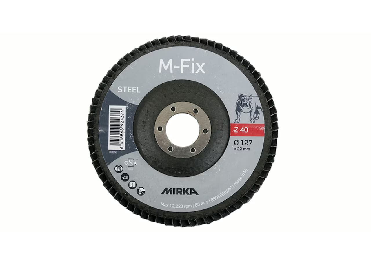 Lamellilaikka Mirka M-Fix zir 127x22mm lasikuitu 40 vino 1