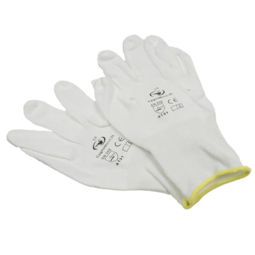 Cygnomont Maalarinkäsine nro. 10 valkoisella PU-pinnoitteella