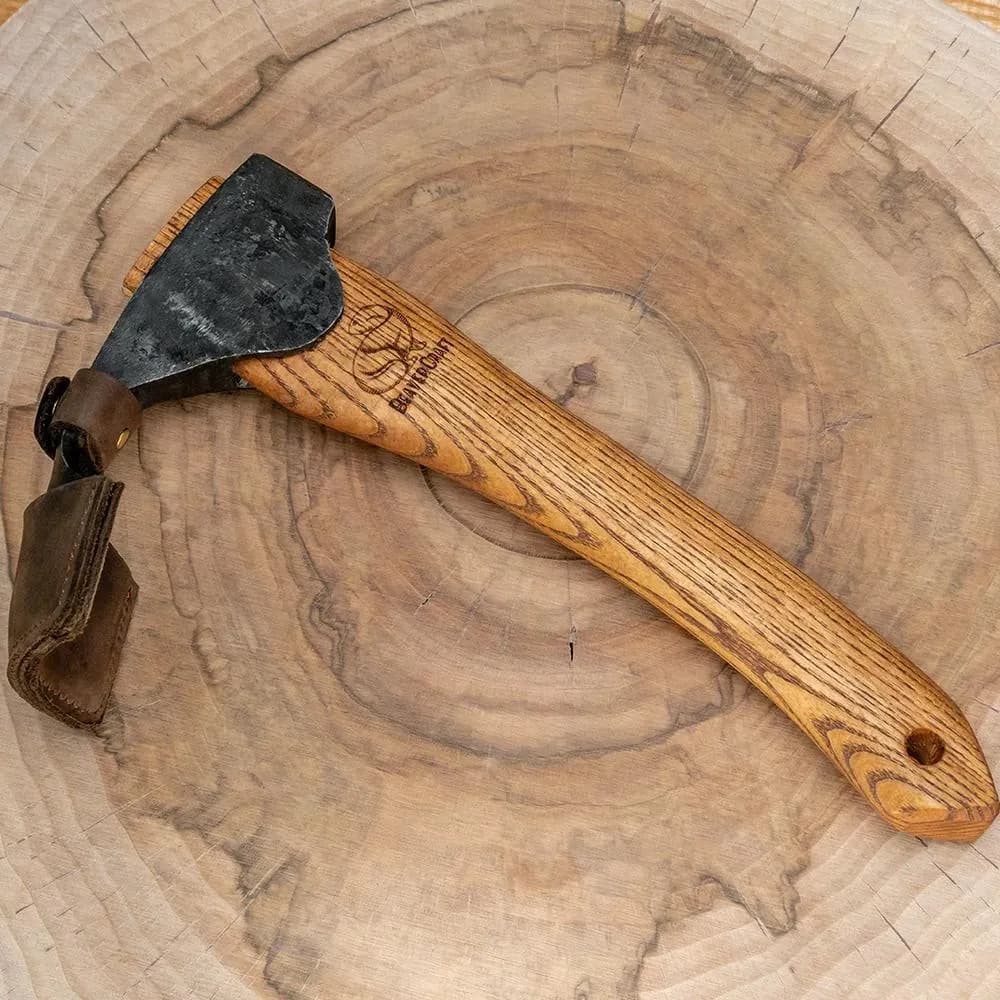 BeaverCraft Kourukirves 395 mm, nahkatuppi + vyökotelo 5