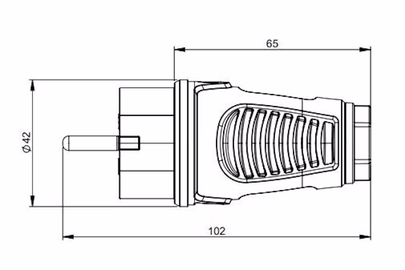 PISTOTULPPA OPAL 16A MAADOITETTU KUMI MUS IP54 3