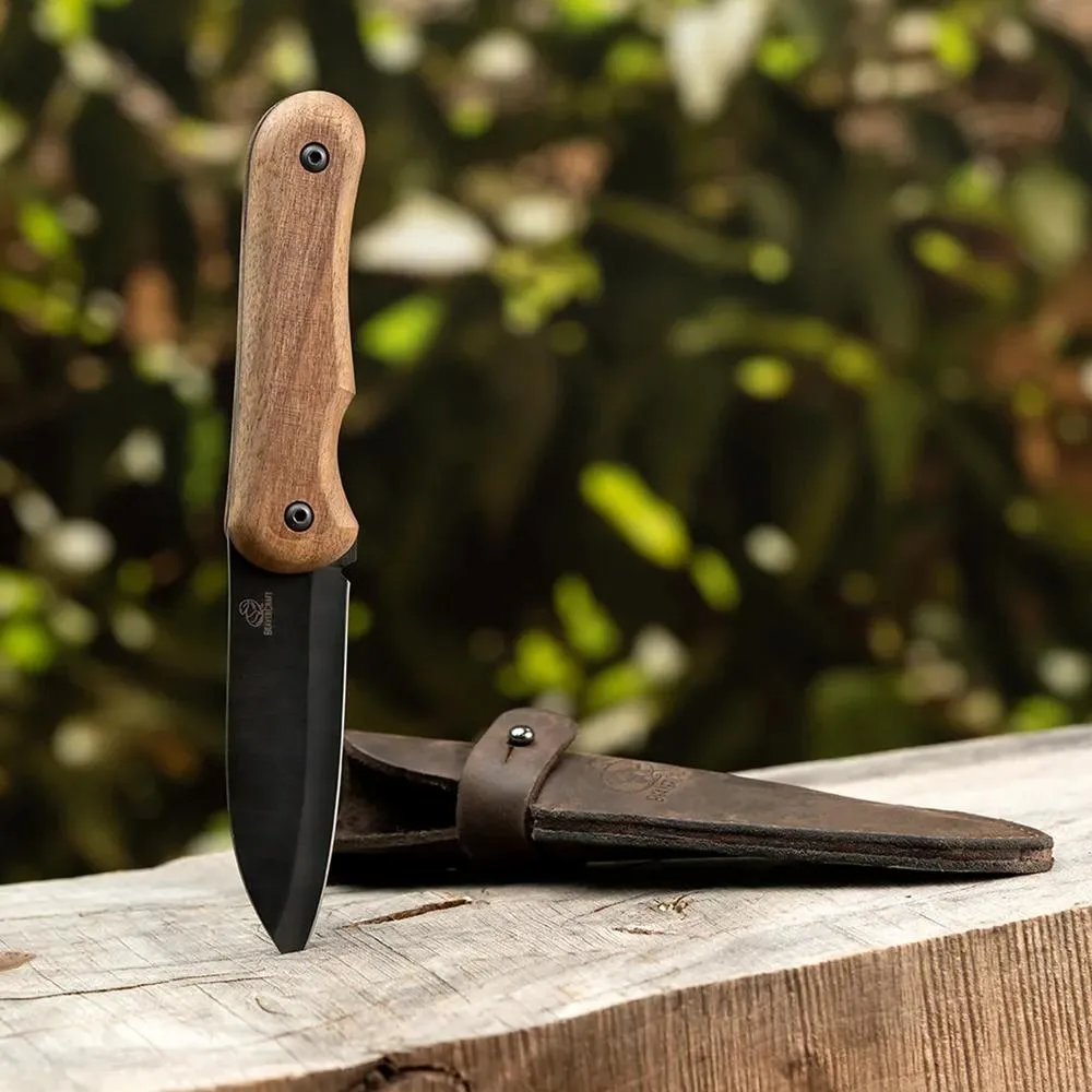 Beavercraft Eräpuukko 210 mm, hiiliteräs, pähkinäpuu, kotelo 6