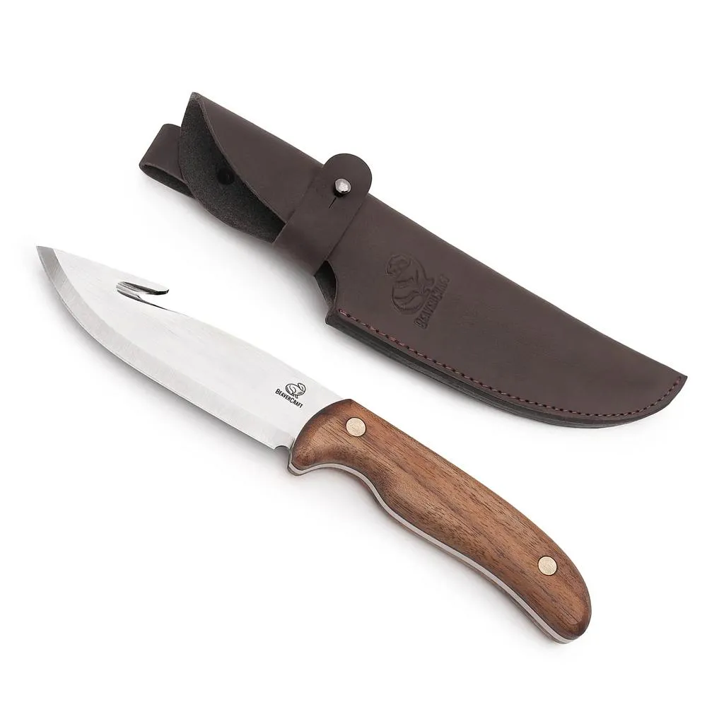 BeaverCraft Kalastuspuukko GTK1 250 mm pähkinäpuu + kotelo 1