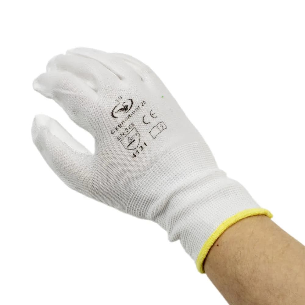 Cygnomont Maalarinkäsine nro. 10 valkoisella PU-pinnoitteella