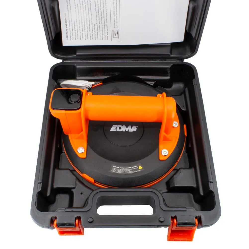 Edma Akkukäyttöinen imukuppi 130 kg 198 mm digitaalinäyttö 7