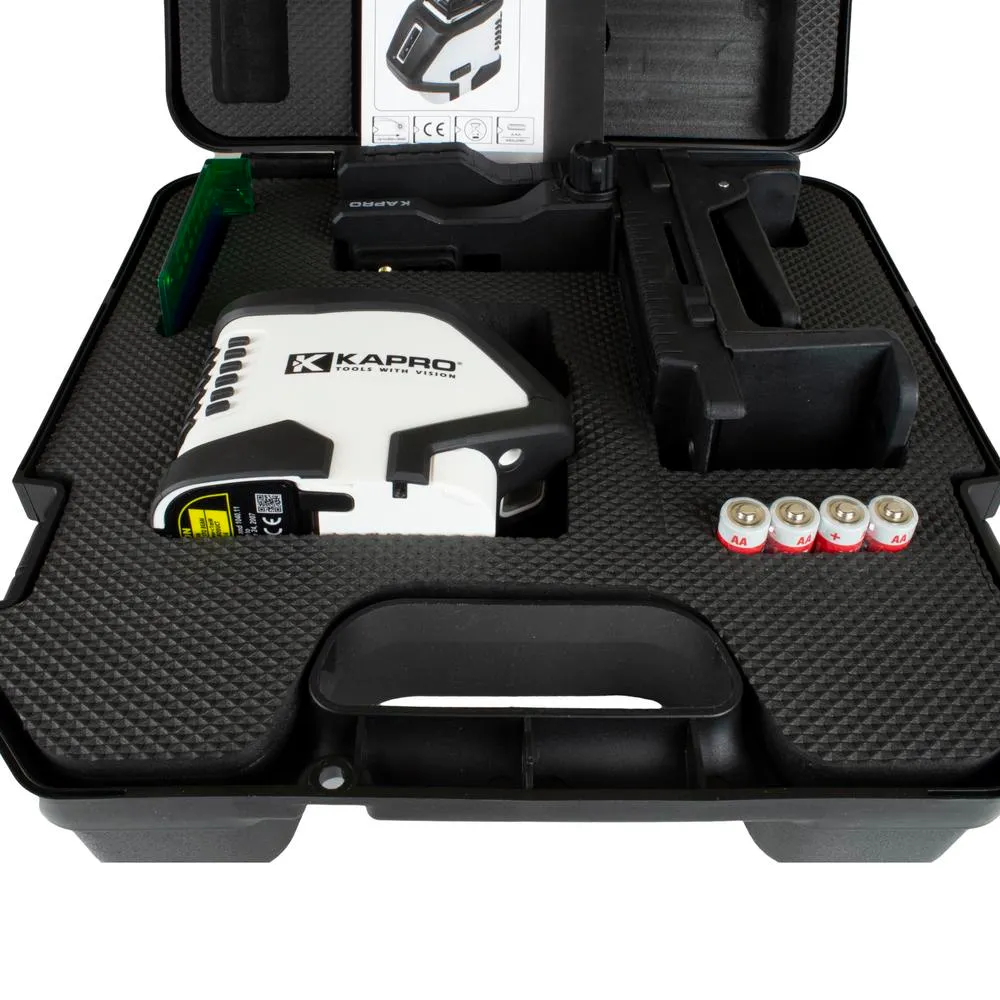 Linjalaser Kapro 883G vihreä 3D, 2P+1V 360 ast. kova kotelo IP65 3