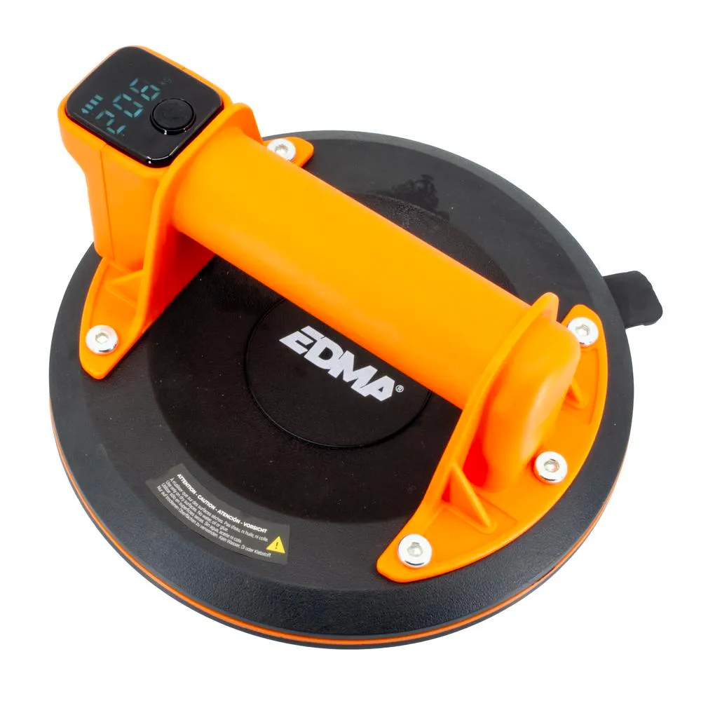 Edma Akkukäyttöinen imukuppi 130 kg 198 mm digitaalinäyttö 6