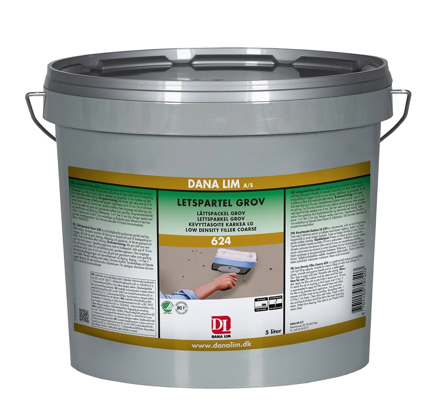Seinätasoite DANALIM KARKEA LG 624 10 L