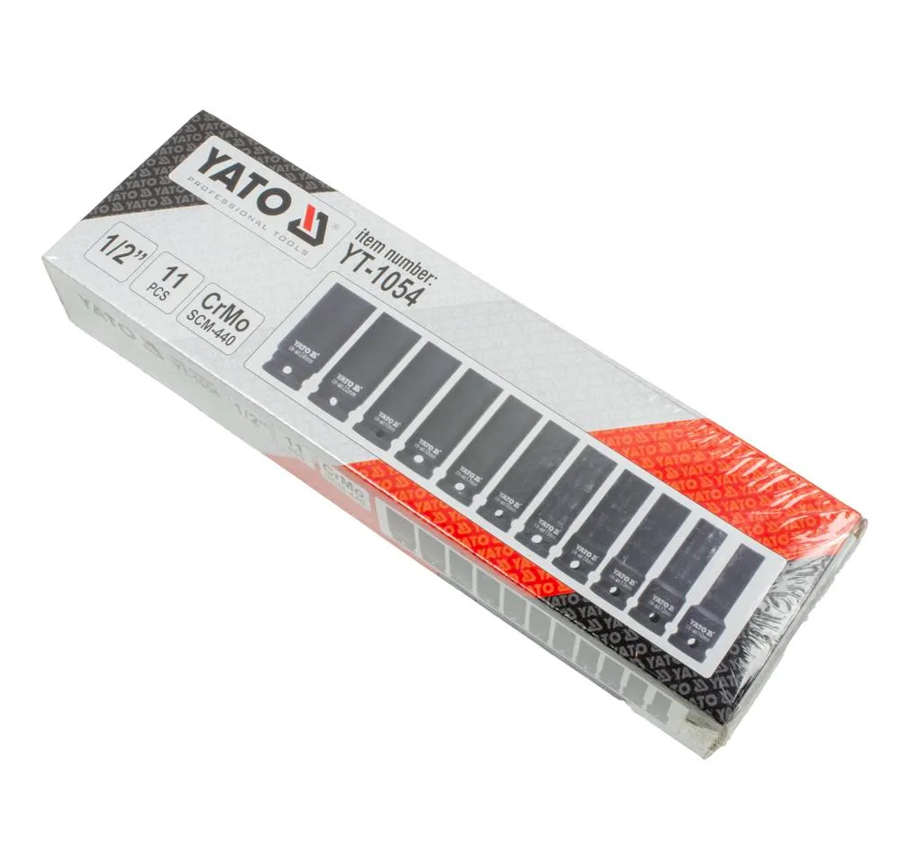 Yato Syvähylsysarja 1/2" 11-os 10-24 mm CrMo SCM-440