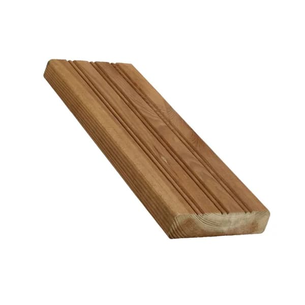 Terassilauta kestopuu uritettu AB-kyllästetty ruskea 1