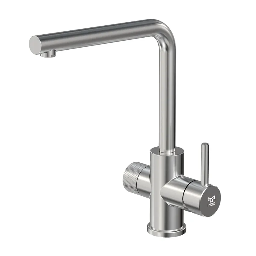 INOX by Tammiholma Q1 keittiöhana L-putkella ja APK-liitännällä