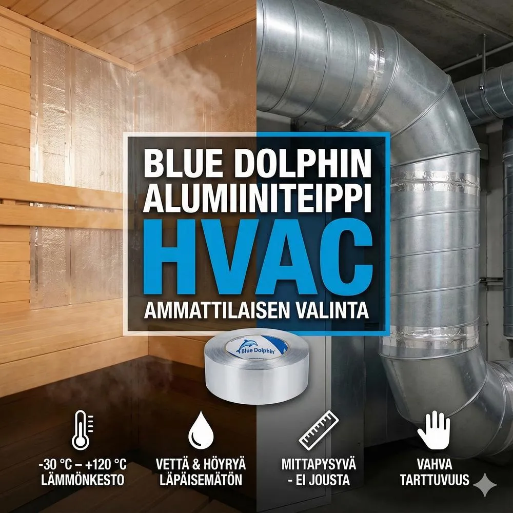 Blue Dolphin Alumiiniteippi HVAC -30 / +120 °C 2