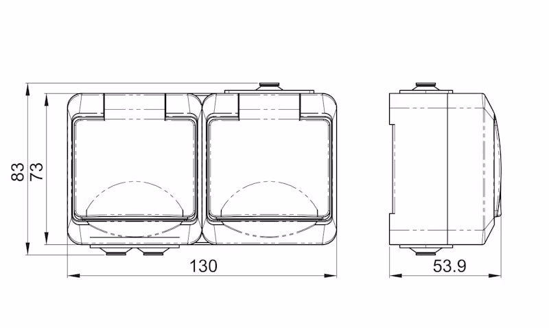 PISTORASIA PINTA OPAL 2S/16A/IP44 PPR MUSTA
