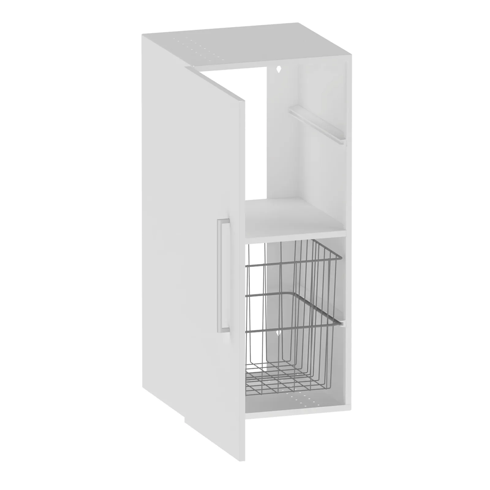 Polaria Duo 400 × 850 × 400 pyykkikaappi, valkoinen